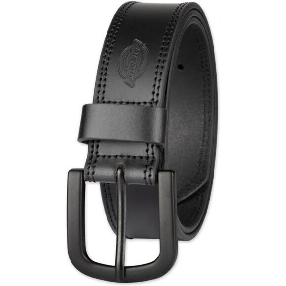 Mens Genuine Leather Belt Classic Brown Work Casual Jeans Pants Adjustable - Picture 1 of 7